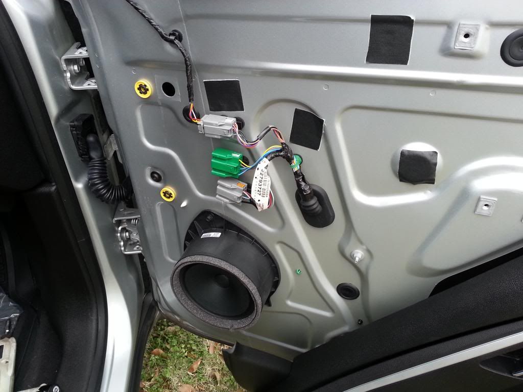 Chevy Traverse Forum Pic Heavy install of Polk 6 1/2 speakers using